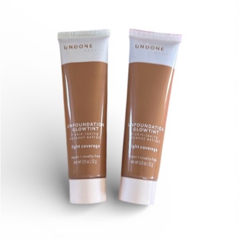 Undone Beauty Unfoundation Light Coverage Glow 470 Toasted Almond (2 pack) New